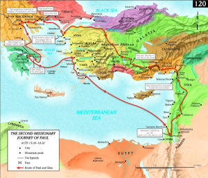 Apostle-Paul-Second-Missionary-Journey-Map
